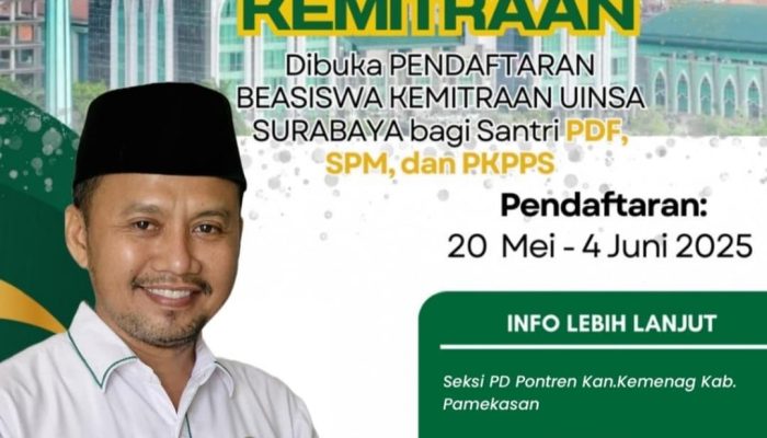 Kemenag Jatim Buka Pendaftaran Beasiswa Kemitraan UIN Sunan Ampel Surabaya TA 2025/2026, Ini Kuotanya