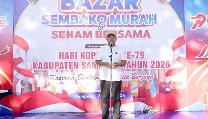 Semarak Harkopnas ke-79 di Sampang, Senam Massal dan Bazar Sembako Murah Diserbu Warga