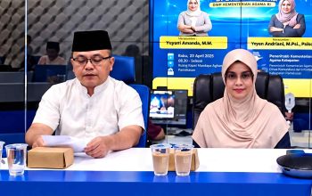 Kabid Persandian Diskominfo Pamekasan menyampaikan sambutan dalam kegiatan perlindungan anak di ruang digital.